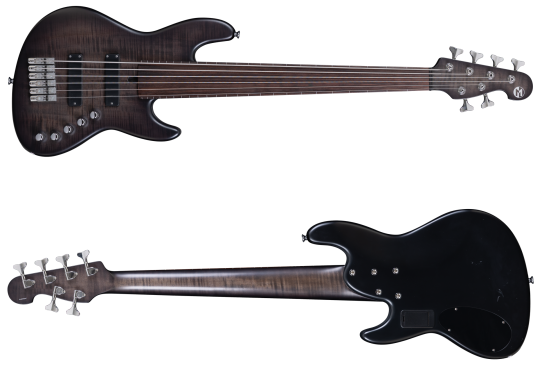 Maruszczyk Instruments Elwood L 6a Black Burst Fretless